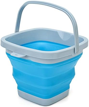 Amazon Mtief 折り畳み式 シリコーン 折りたたみ式 バケツ 折り畳み式バケツ 10l ブルー バケツ オンライン通販