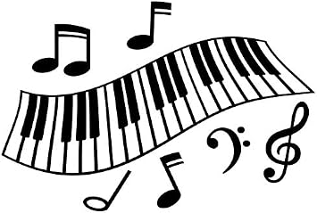 JS Artworks Piano Keys Vinyl Wall Art Decal Sticker