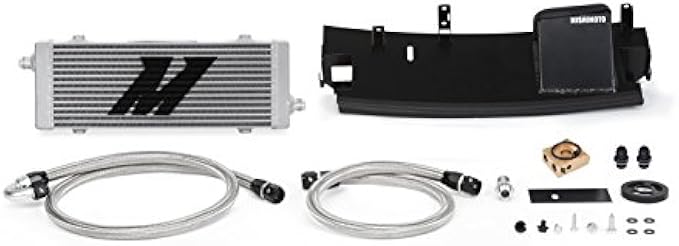 Mishimoto MMOC-RS-16TSL Oil Cooler Heat Exchanger Kit Compatible With Ford Focus RS 2016-2018 Sleek Silver