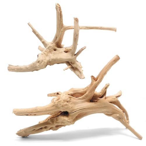 Image of WDEFUN Natural Spiderwood for Aquarium Decor 2-Piece 11''-14'' Long Natural Driftwood Branches for Fish Tank Decorations