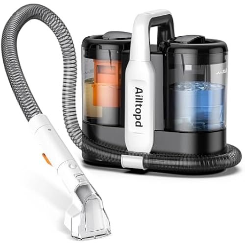 Ailltopd Portable Spot Cleaner,Handheld Carpet Extractor for Pet, Car, with Carpet Cleaner Solution