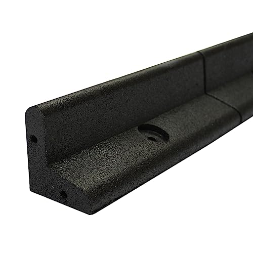MonsterShop - Bordatura per Aiuole Bordo Prato da Giardino Palizzata Flessibile fino a 70° in Gomma Resistente agli UV Pezzi da 1.2m - Nero - 10 pezzi