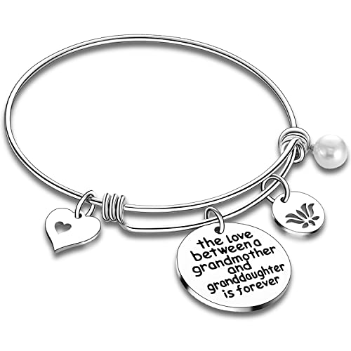 Grandma Gifts The Love Between A Grandmother And Grandson Granddaughter Is Forever Bracelet (grandmother and granddaughter)