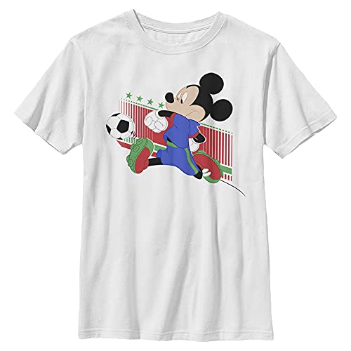 T-shirt Disney blanc col rond pour garçon en coton confortable taille XS