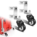 DNShorix Packout Wheels for Milwaukee Packout Rolling Tool Box, Swivel Casters Stainless Steel Frame, No Drilling Required and Strong Enough, 200 Lbs Capacity Make Moving Toolbox Effortless