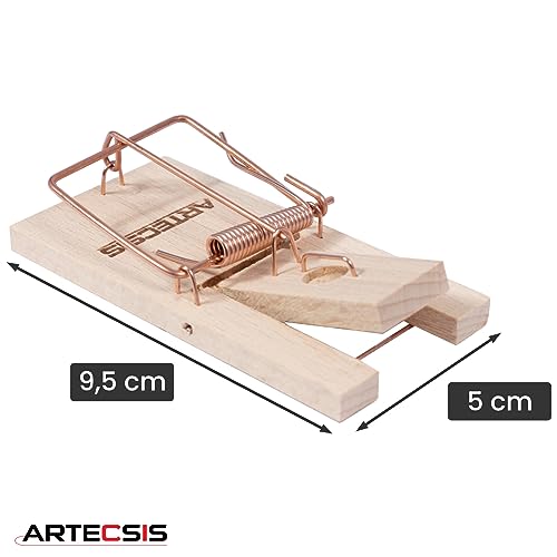 Mausefalle Schlagfalle ARTECSIS 10er Set aus Holz