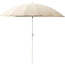 2m Outdoor, Patio 16 Ribs, Garden Umbrella Outdoor Sun Shade Cafe Store Wedding Party Beach White