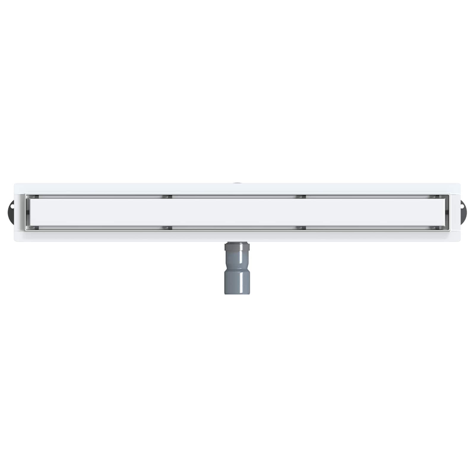 Duschablauf 2 in 1 mit 360 Grad Siphon, Silber, 80 cm Edelstahl 304, höhenverstellbar 0 bis 30 mm, fliesenfähig für Dusche, Bad und Innenbereich