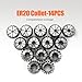 HOZLY 14PCS ER20 Spring Collet Set for CNC Engraving Milling Lathe Chuck Tool Size includes:1/16