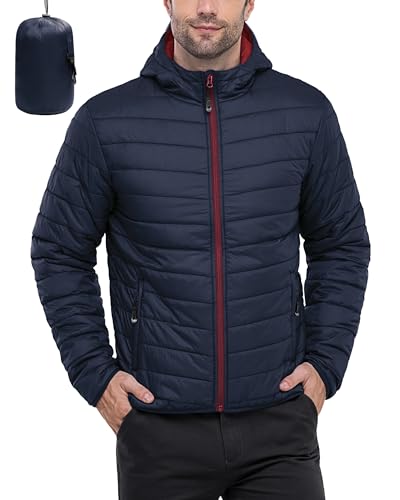 Tacvasen Herren Winterjacke – Winddichte Steppjacke Mit Fleecefutter