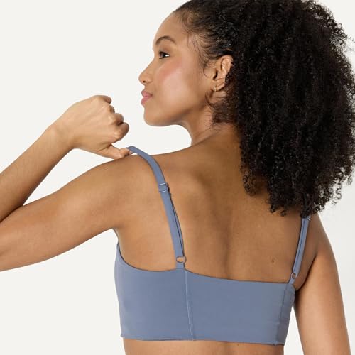 Image of Amazon Essentials Women's Active FormFlex Buttery Soft Light Support Sweetheart Neck Yoga Sports Bra with Removable Cups, Breathable, Moisture Wicking