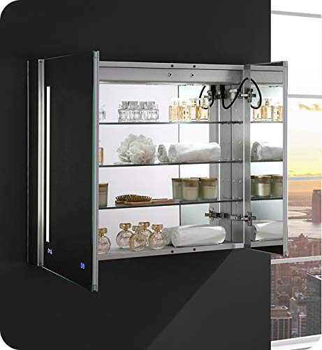 Fresca Tiempo 36" Wide X 30" Tall Bathroom Medicine Cabinet W/Led Lighting & Defogger #TOP4