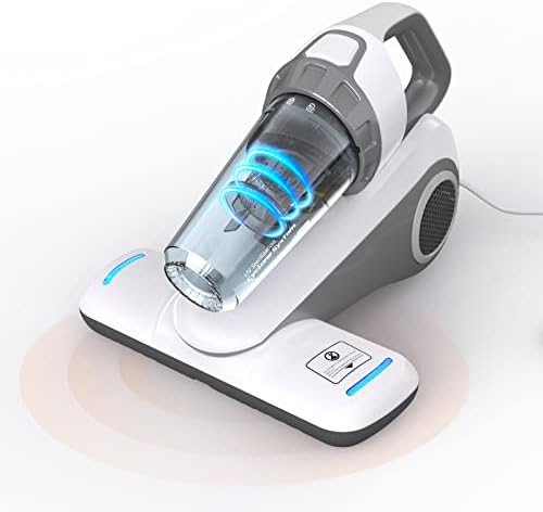 Bed Vacuum Cleaner with Hepa Filtration Corded Handheld Vacuum, White