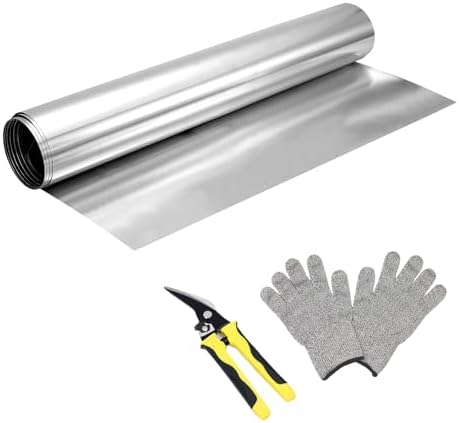 Aluminum Flashing Roll Roof Flashing,24 Inch*50Ft Metal Roofing Flashing,0.3mm Thickness Aluminum Roof Panels for Sealing Windows Doors Siding Roofing Preventing Roofing Stains and Moss