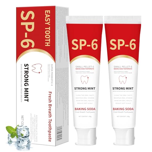 SP-6 Probiotics Whitening Toothpaste - SP 6 Formula with Super Small Pellet-6 Technology for Healthier Teeth & Fresh Breath, Ideal for Sensitive Teeth & Smokers Daily Use