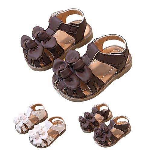 Infant Baby Girl Sandals Cute Closed Toe Outdoor Casual Beach Shoes with Bowknot Newborn The First Pair Sandals2