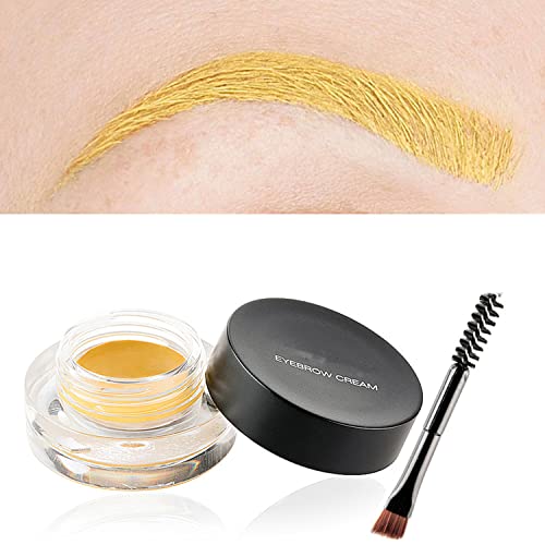 Melemando 12 Color Eyebrow Cream, Long Lasting Eyeliner Waterproof Colorful Eyebrows Pomade Gel, Smooth Eye Brow Makeup Cosmetics With Eyebrow Brush (#06 Daffodil） #TOP14
