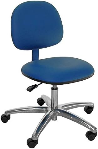 Adjustable 17-22" ESD-Safe Vinyl Chair with Aluminum Base and Casters
