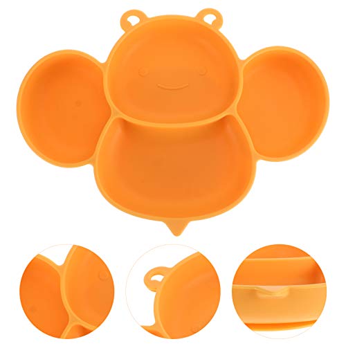 Toyvian Placa Dividida Em Silicone para Bebê Em Forma de Abelha Placa de Alimentação Infantil Antide