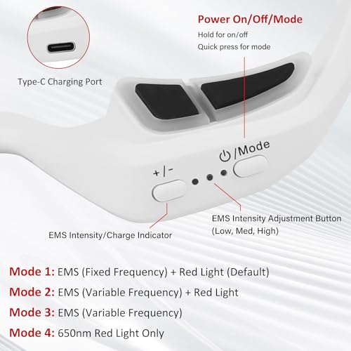 Under Eye Red Light Therapy Device,650nm Red Light Therapy for Eyes Glasses, Microcurrent Eye Massager Mask for Dark Circles, Smoother Fine Lines & Puffiness, Home Skincare - Image 5