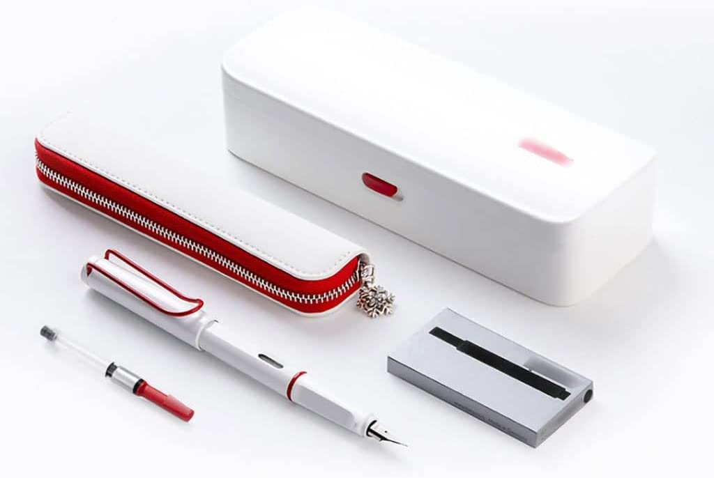 Füllfederhalter Aus Metall, Mittlere Feder, Große Tintenkapazität, Schreibstift-Set Mit Luxus-Etui, Schöner Kalligrafie-Stift Für Männer Und Frauen