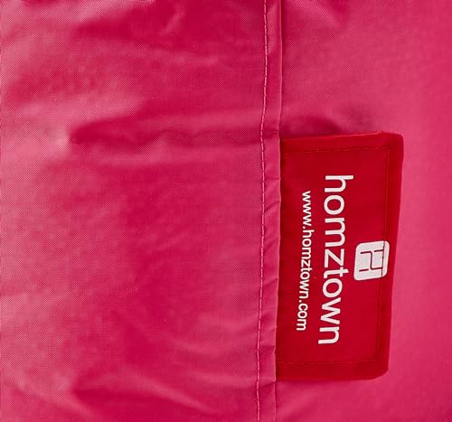 HomeTown Dot PVC Bean Bag - Indoor Outdoor Bean Bag Chair, Portable and Comfortable Furniture, Perfect Indoor and Outdoor Furniture - Pink 28x40cm