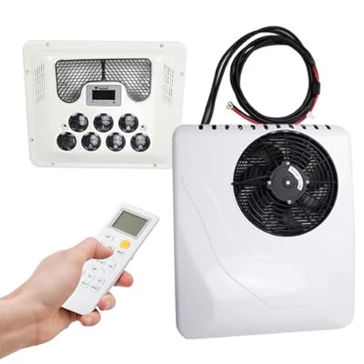 12V RV Air Conditioner, 15000 BTU Ultra-Quiet AC Unit, Easy Install Non-Ducted Rooftop RV Air Conditioners, Heat Pump & Fast Cooling Air Conditioner for RVs,Trailers, Fifth Wheel and Food Trucks (12V)