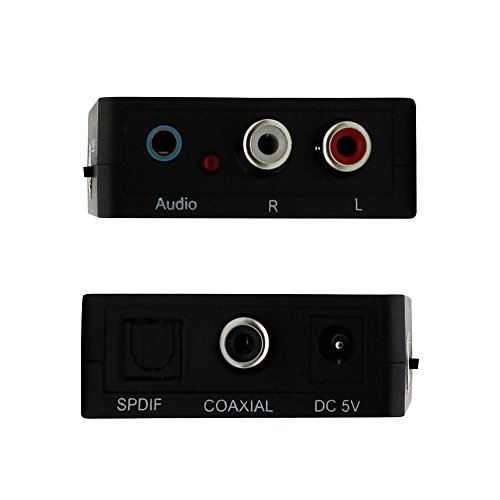 Wiistar Fiber Optical Decoder Support Ac3/Dts/Toslink Coaxial Digital To Analog Audio L/R Decoder 3.5Mm Earphone #TOP5