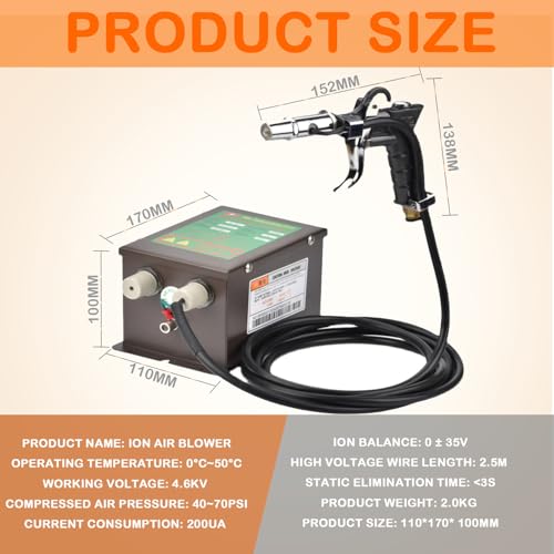 Pistola de aire ionizante 4.6KV contra estática 110V miniatura 2