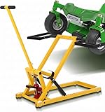 Lawn Mower Lift Jack, Hydraulic Lift for Riding Mower & Tractor, 500 Lb Capacity with 26.5” Lift Height, Heavy Duty Garden Tractor Jack for Zero Turn, ATV, Motorcycle Maintenance