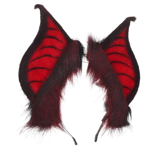 Bandeau oreilles de chauve-souris en peluche pour déguisement Halloween adulte