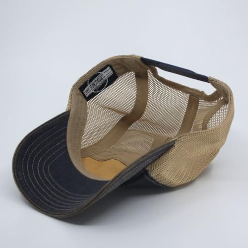 Image of The Vintage Year Distressed Cotton Unstructured Soft Mesh Breathable Adjustable Dirty Wash Dad Hat Trucker Baseball Cap