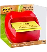 Post-it Pop-up Notes Dispenser, Apple-Shaped Dispenser and Post-it Super Sticky Pop-up Notes, 3x3...