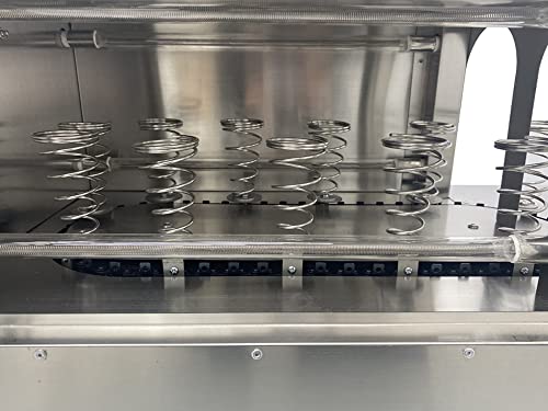 Eqcotwea 1800W Commercial Electric Rotational Pizza Cone Oven With 12Pcs Stainless Steel Cone Bases 110V Ajustable Temperature With Removable Tray For Use With Pizza Cone Forming Machine #TOP5