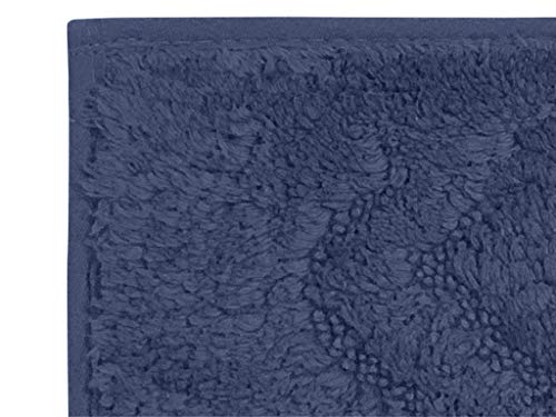Better Trends Trier Collection is Ultra Soft Plush and Absorbent Tufted Bath Mat Rug 100 Percent Cotton in Vibrant Colors, 2 Piece Set, Blue