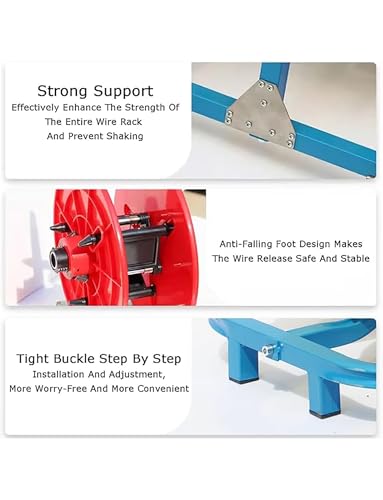Support robuste pour bobines de câble enrouleur et paracorde - 7
