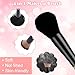 Travel Makeup Brushes with Case, 4 in 1 Makeup Brush Set, Foundation/Blush Brush, Eyeshadow Brush, Concealer Brush, Dual-Ended Makeup Brush Ideal for Foundation, Concealer, Eyeshadow