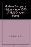 Modern Europe : A History Since 1500 by Beik, Paul H. B0007FC40C Book Cover