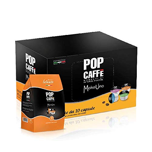 ODC Capsule caffè compatibili con macchina da caffè sistema Uno System kit formato da 100 cialde caffè miscela Nera Diamante intensità 11 con chiusura salva freschezza MADE IN ITALY