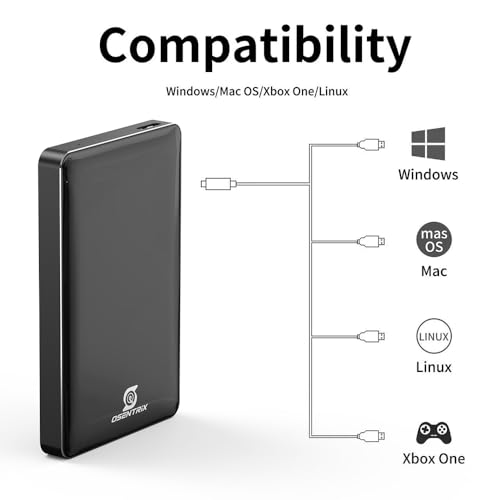 O1-BK 1TB USB 3.0 Pocket-Size Portable External Hard Drive (for Windows, MacOS, Xbox, PS) - Image 5