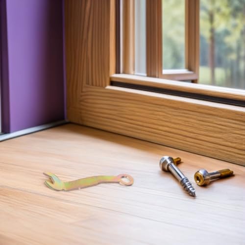 Toddmomy - Llave angular para puertas empotradas, juego de 3 piezas, para ajuste de bisagras de puertas correderas y plegables, herramienta de reparación para clósets miniatura 7