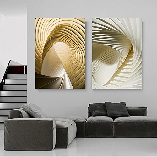 Affiche salon moderne toile noir et blanc abstraite pour habiller un mur vide sans cadre