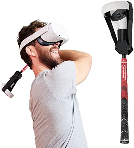 DeadEyeVR DriVR - VR Golf Club Handle Accessory (Red - Metal)