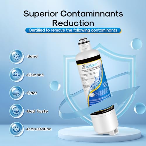 Image of EXCELPURE BORPLFTR55 Refrigerator Water Filter Replacement for Bosch Ultra Clarity Pro, BORPLFTR50, 12033030, 11025825, 11032531, B36CT80SNS, B36CL80ENS, WFC100MF, WFS200MF, RA450022, 3PACK
