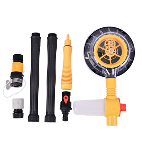 Brosse de lavage de voiture en rotation, brosse en mousse de voiture haute pression, lavage de tuyau éponge automatique rotatif avec des outils de nettoyage de coiffage de tasse plus propre