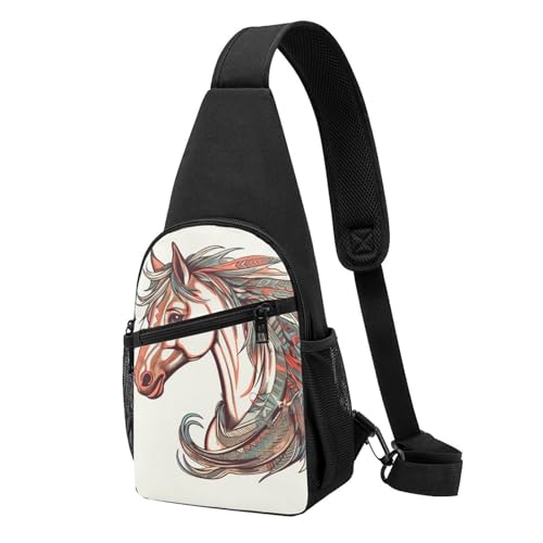 Sac de poitrine réglable Sunset Palm au motif unique Cupid Arrow Love