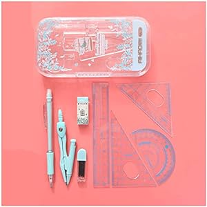 Math Geometry Kit Set Compasses Ruler Set, Student Math Set, Metal 8-delige Set Test Ontwerp Tekening Tool Professional…