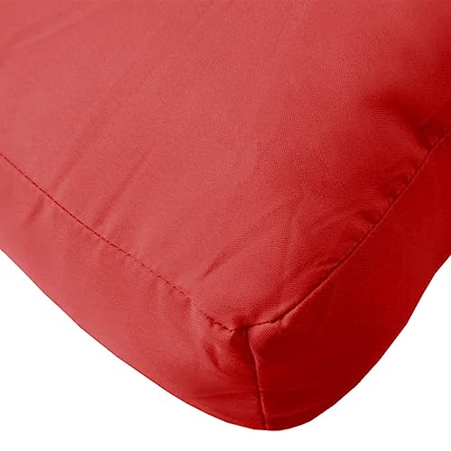 Coussin de palette rouge 50x40x12 cm en tissu confortable - 5