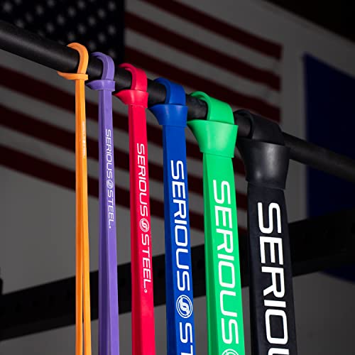 Serious Steel 41" Assisted Pull-Up Band | Resistance Band Sets, Stretching, Powerlifting, Resistance Training (Complete Set (#0-5)) #TOP7