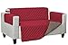 BIANCHERIAWEB Lello Copridivano 3 Posti Trapuntato, Telo Copridivano Double Face Tortora-Bordeaux, Seduta 168 cm, Lunghezza e Larghezza Bracciolo 56 cm e 60 cm, Antimacchia e Impermeabile